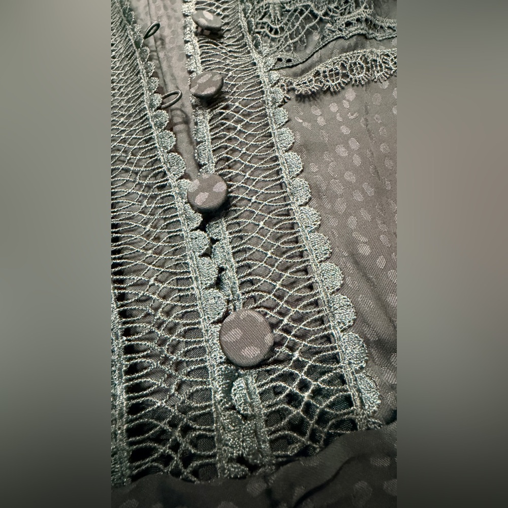 NEW Self portrait green lace dress size US4/S - Picture 11 of 11